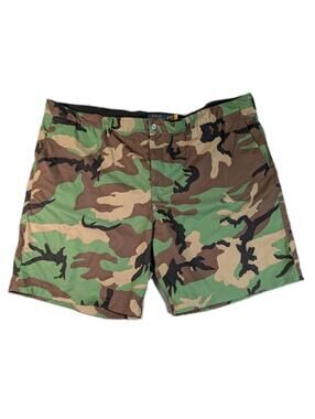 Polo Ralph Lauren Mens 46B Green Camo Shorts Military Streetwear Cotton Preppy